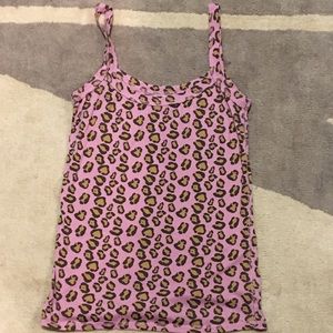 💜 4/$20 TOPS - Pink Leopard Print Tank